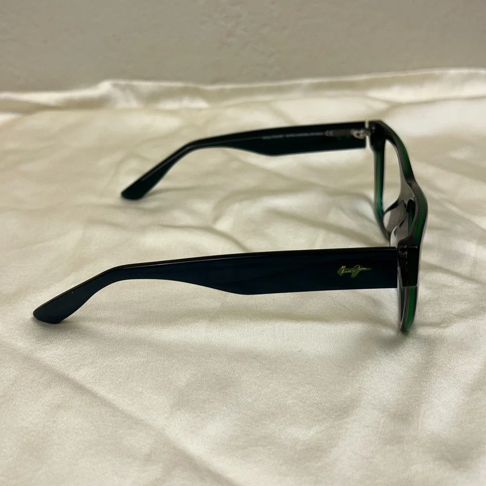 Maui Jim Sunglasses Frames EKOLU STG-BH Black/Green 53.5-20-145 Full Rim‎ MJ867